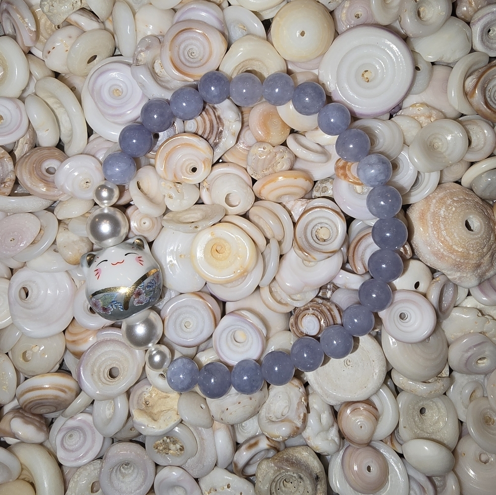 MANEKI-NEKO STRETCH BRACELET AQUAMARINE